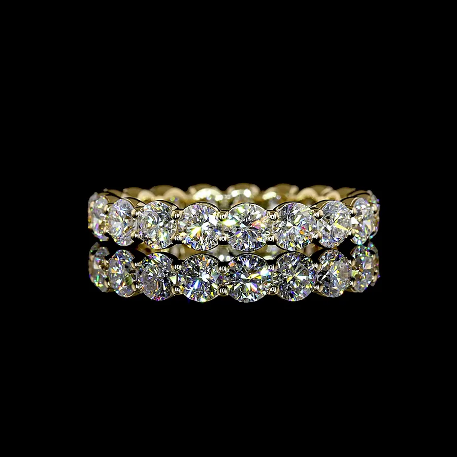 Round Eternity Band, 3 ct in 14k yellow gold