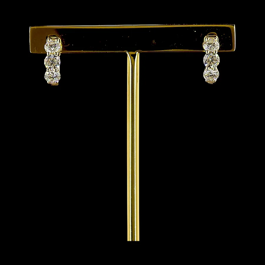 Round Huggies, 1.5 ct in 14k yellow gold