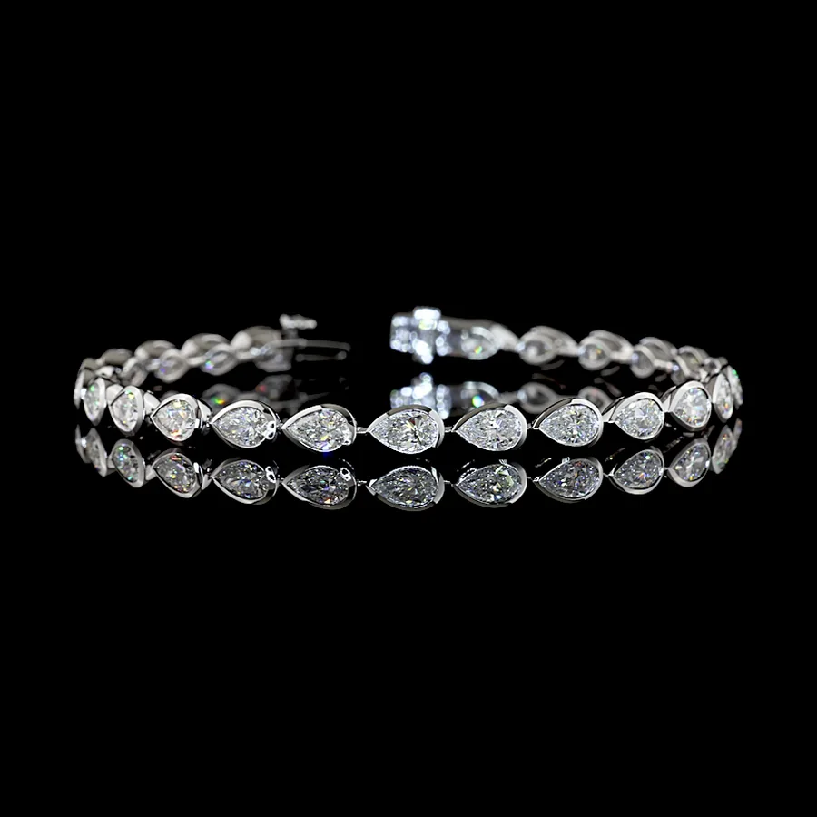 Pear Tennis Bracelet, 7 ct
