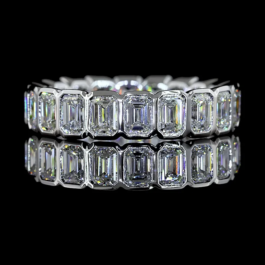 Emerald Cut Eternity Band, 3 ct