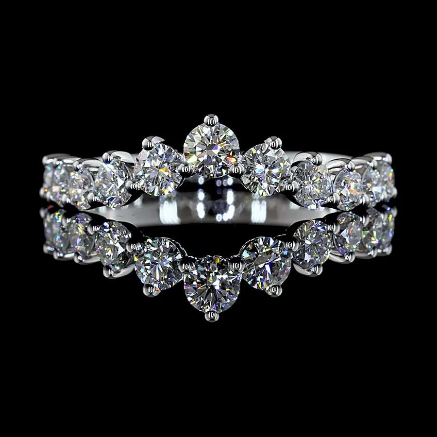 Round Half Eternity Band, 0.75 ct